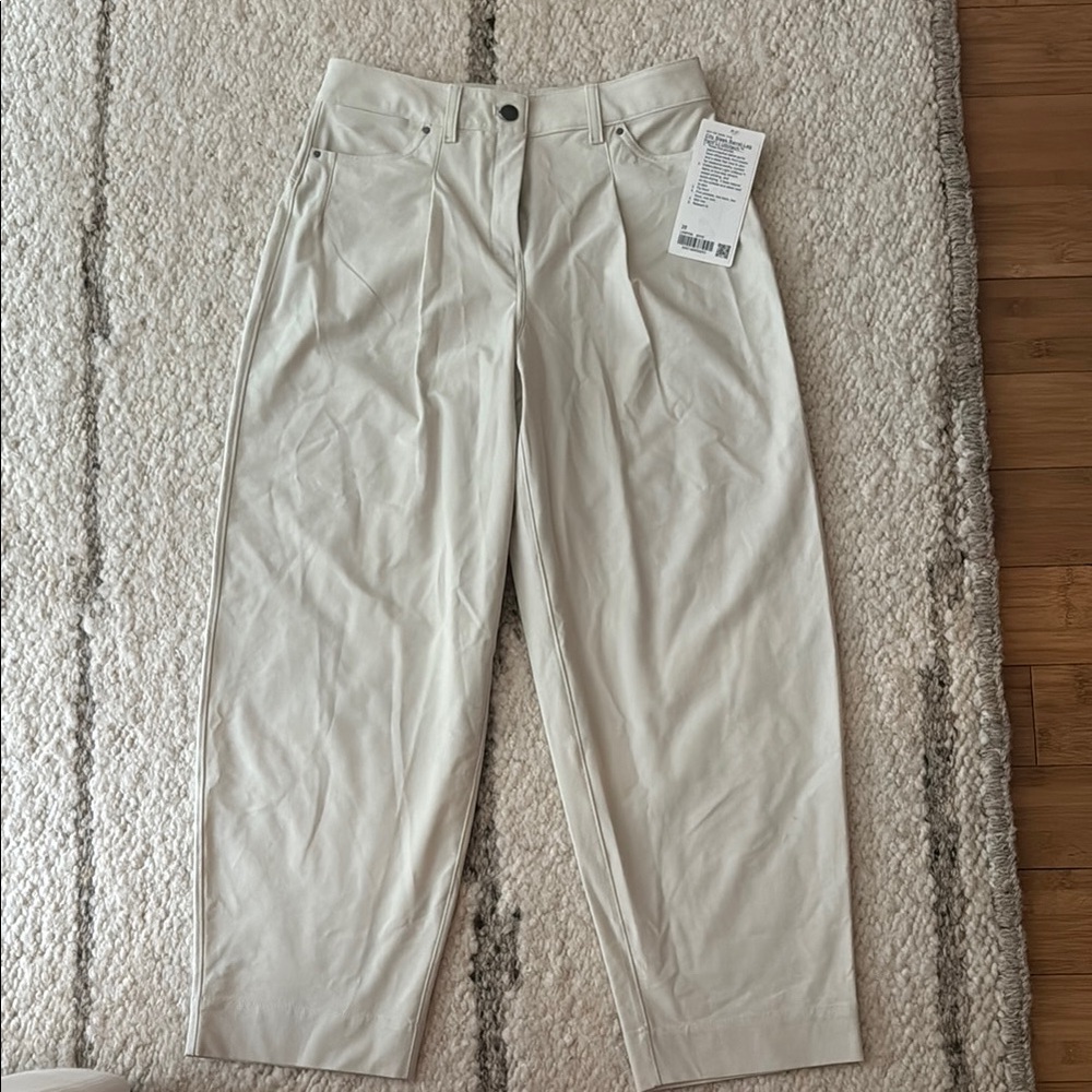 Lululemon City Sleek Barrel-Leg Pant Cream High-Waisted Pants
